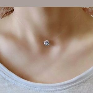 New Crystal Necklace Invisible Line Zircon